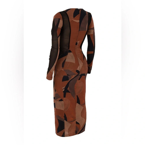 House of CB CASSIDY BROWN PRINT MIDI DRESS XS - Picture 3 of 6